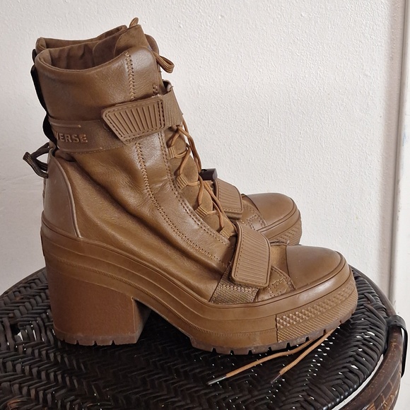 Converse GR 82 XX hi boot shoe wedge sneaker clove brown combat Women Sz 8 - Picture 6 of 12